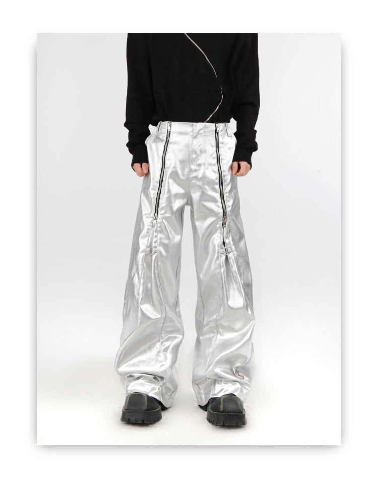 Unisex New Casual Custom Design Zipper Pants